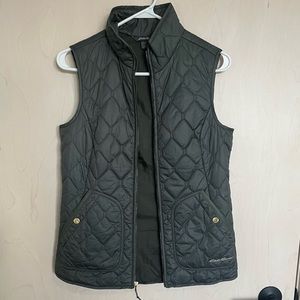 Eddie Bauer olive green quilted vest